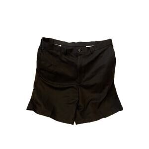 Black Flat Front Shorts Mens 42x9
